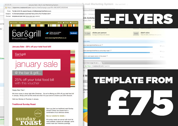 E-Flyer Templates - from £75